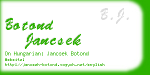 botond jancsek business card